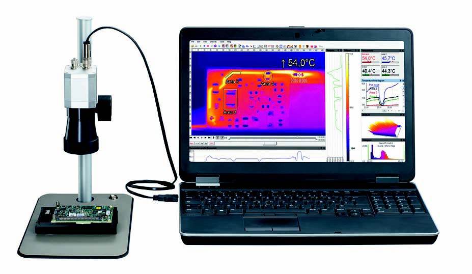 电子行业-微小组件的热成像温度测量